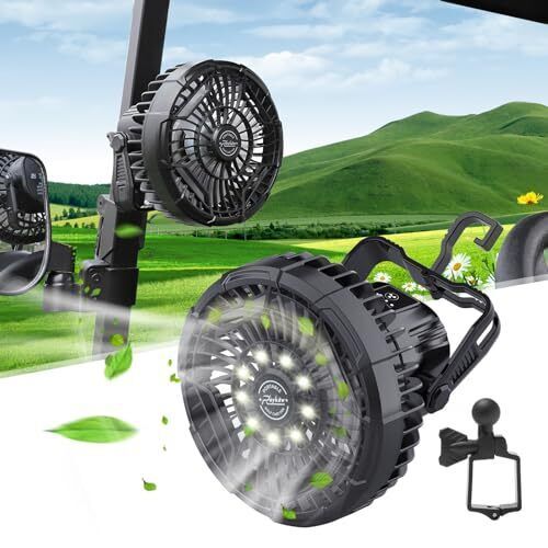 Roykaw Golf Cart Portable Rechargeable Fan Compatible with EZGO Club Car Yamaha, US $79.85, image 7
