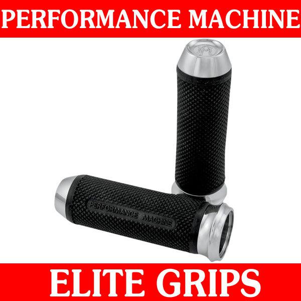 Buy Performance Machine Chrome Elite Handlebar Hand Grips 19842012