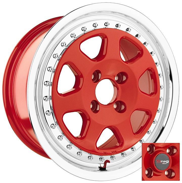 15 4x100 dr27 red wheel rim vw golf jetta passat colt