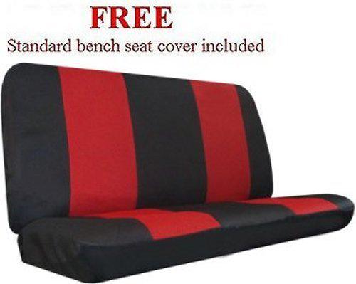 Red Black Sport Jersey Racing Car Truck SUV Seat Covers w/ Racing Logo Pkg #A, US $40.84, image 2