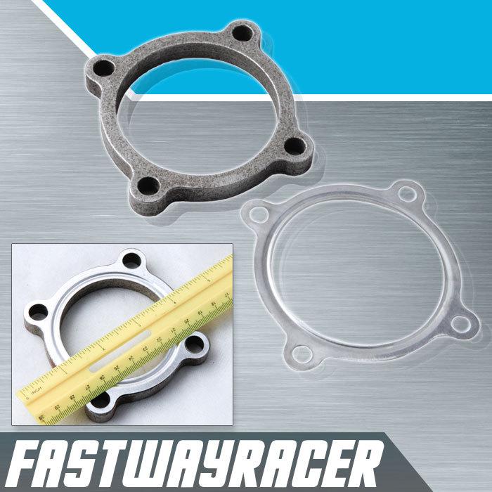 2.5'' 4 bolt turbo exhaust downpipe flange + gasket t3 t3/t4 gt35 t3/60-1 gt30