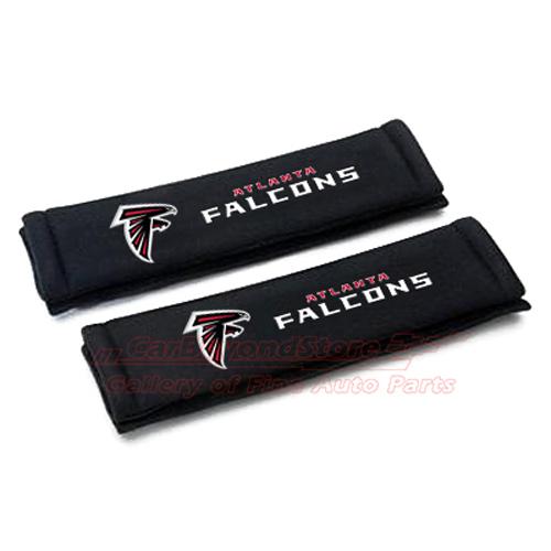 Nfl atlanta falcons seat belt shoulder pads, pair, licensed + free gift