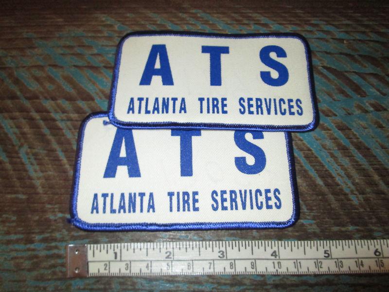 Two ats atlanta tire service station mechanic uniform patch dickies racing