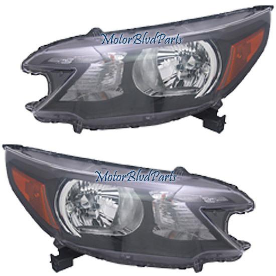 12-13 honda crv cr-v halogen headlights headlamps left + right pair