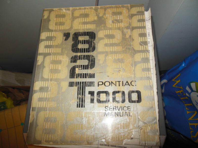 Pontiac t1000 service manual 1982 82 