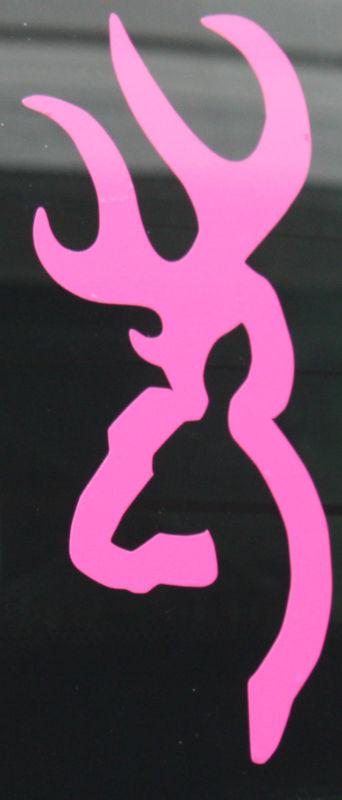 Pink browning deer truck vinyl sticker decal car suv buck doe redneck hunting