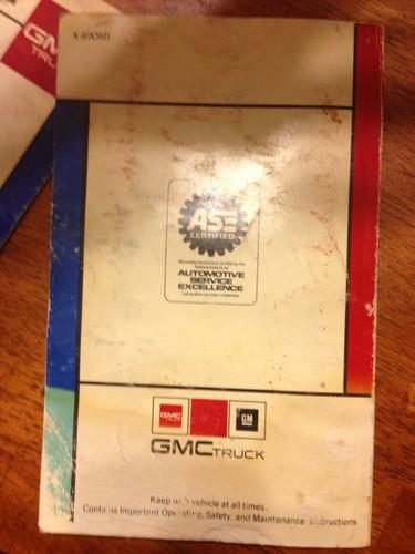 1989 GMC S-15 S15 Owners Manual X-8908B And Light Duty Truck Book, US $4.00, image 2
