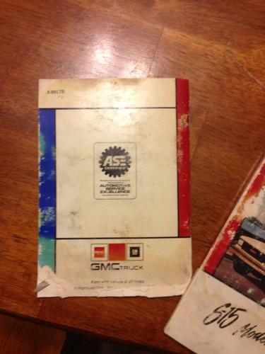 1989 GMC S-15 S15 Owners Manual X-8908B And Light Duty Truck Book, US $4.00, image 4