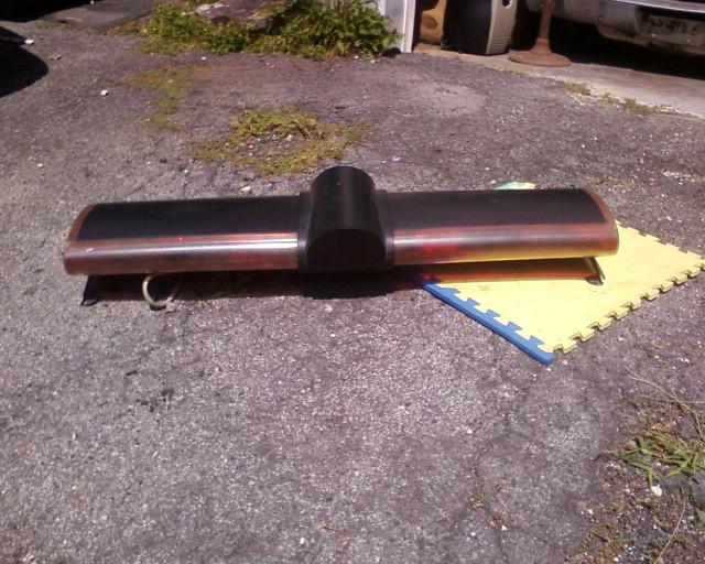 Rare vintage police emergency rotating red lights & built in p.a. speaker