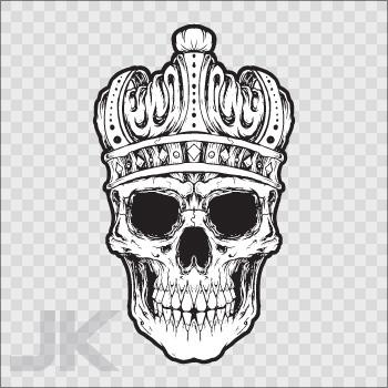 Decals sticker skull skulls king 0500 abf99