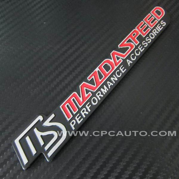 Car trunk  badge emblem sticker metal alloy mazdaspeed for mazda red