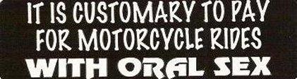 Motorcycle sticker for helmets or toolbox #222-1 it is customary to pay for