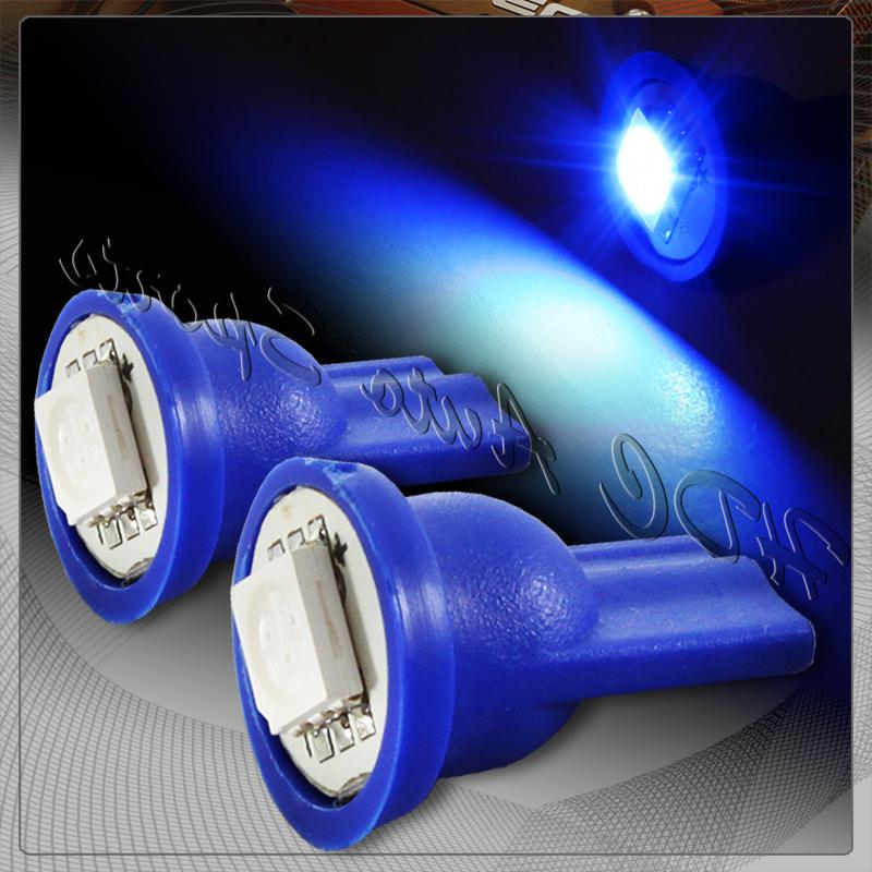 2x t10 194 12v smd led interior instrument panel gauge replacement bulbs - blue
