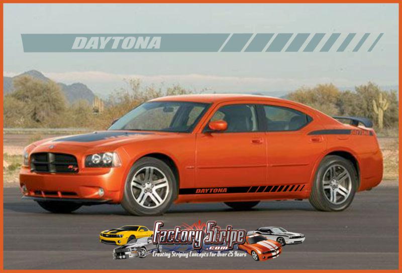 Dodge charger daytona strobe rocker panel decal factory stripe   2006-2010