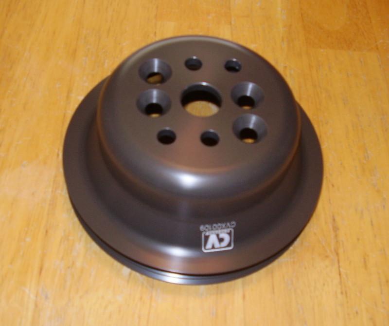 New sbc cv products water pump pulley 5.435" od serpentine nascar late model 