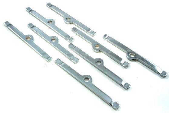 Sb chevy sbc chrome valve cover hold down spreader bars 283 327 350 55 - 86 