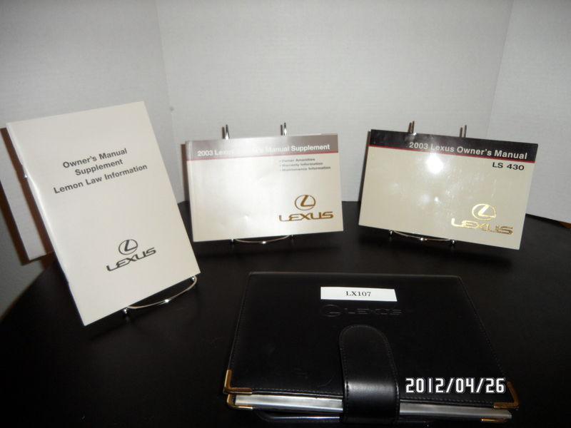 2003 lexus ls oem owners manual--fast free shipping to all 50 states