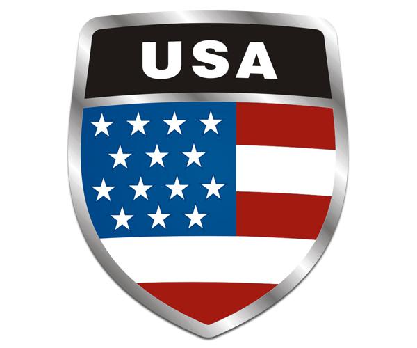 American flag shield decal 5"x4.3" usa old glory vinyl car sticker zu1