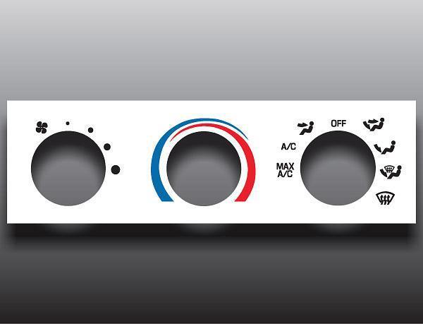 1995-2001 ford explorer white heater control overlay hvac