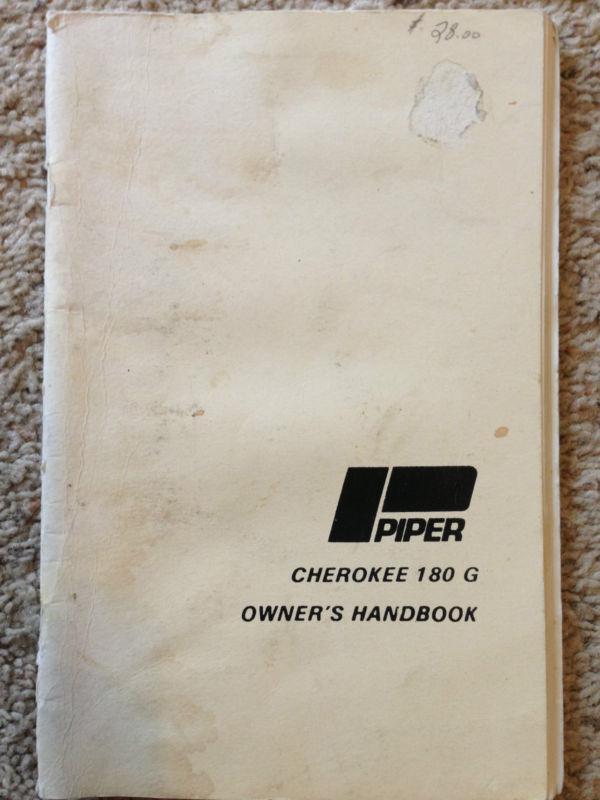 Piper cherokee 180g 1972 owner's handbook 757-436