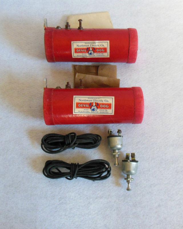 Vintage devil dog burgler and car alarm system, two complete systems, new in box