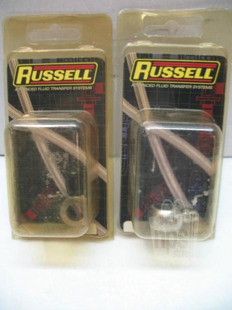 Russell 640491 brake adapter fittings -3an 7/16in banjo lot of 2 new