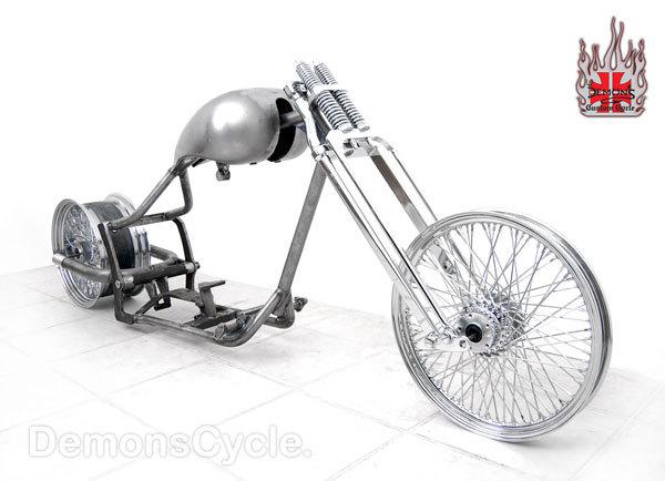 Pro-street rolling chassis frame 250 wide rims 80 spoke fit harley softail motor