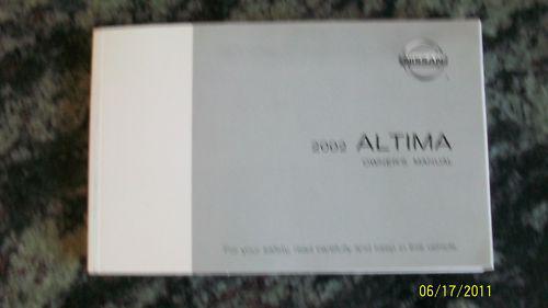 2002 nissan altima  owners  manual 