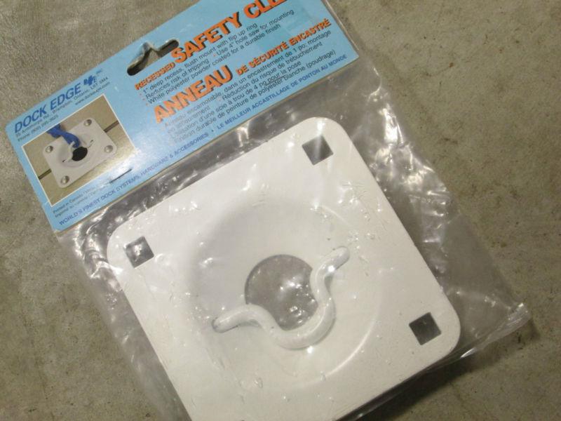 New dock edge dock safety boat recessed cleat flip white 2710w-f boat dock rare