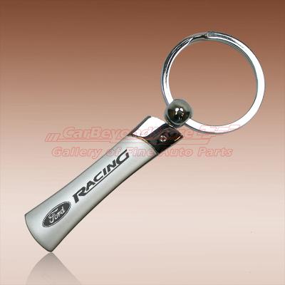 Ford racing blade style key chain, key ring, keychain, el-licensed + free gift