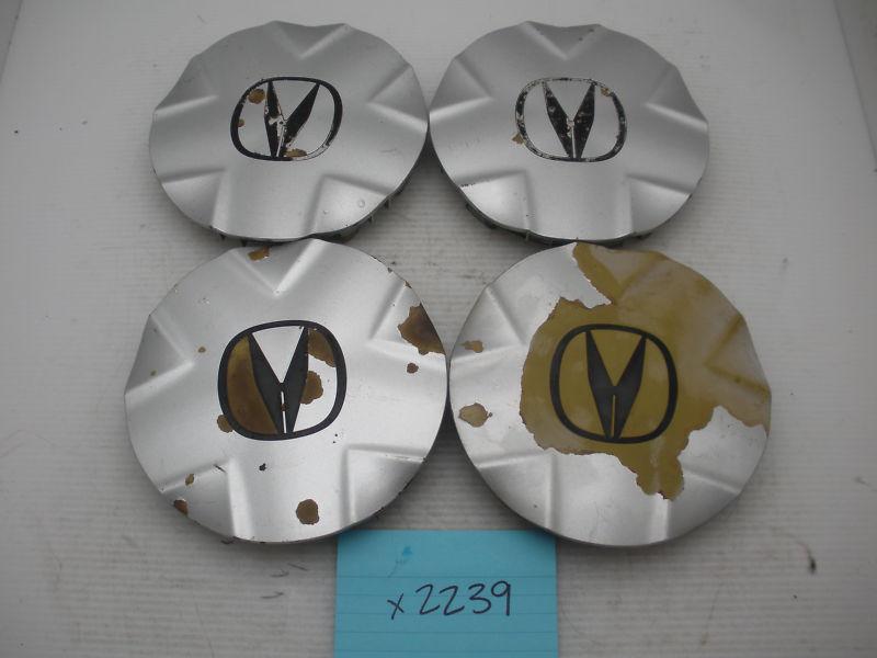 Set of 4 oem 97 acura cl 3.0 16" 5 spoke wheel center caps hubcaps