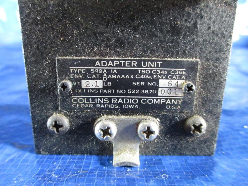 Collins 599A-1A Adapter Unit, P/N 522-3870-001, US $94.99, image 3