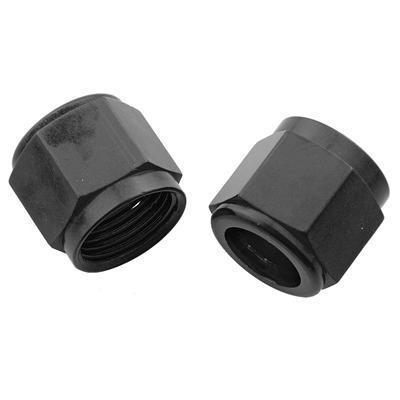 Summit racing 220633-2b fitting tube nuts -6 an aluminum black pair
