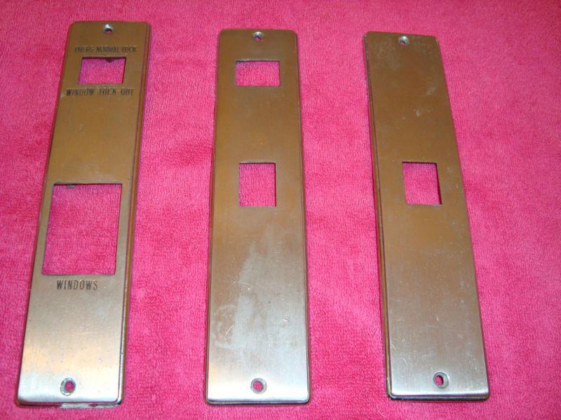 1968 cadillac sedan deville /fleetwood door window control fascia's (3 only)