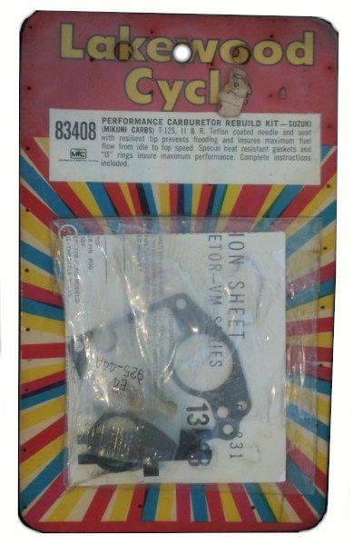New old stock lakewood cycle suzuki t-125ii r performance carburetor rebuild kit