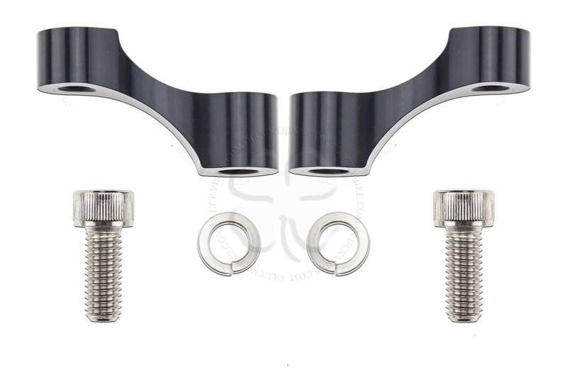 2x black 8mm mirror riser extender adapter honda suzuki kawasaki ducati scooter