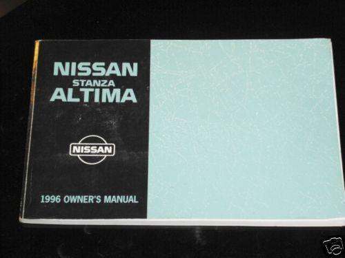 1996 nissan  altima owners manual 1996 nissan sta