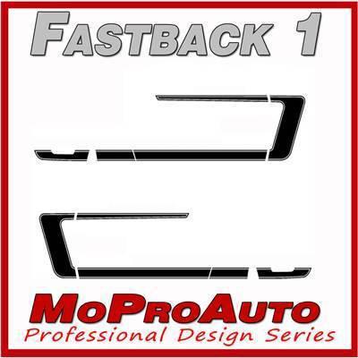 Fastback 1 mustang vinyl graphics stripes decal - 3m pro grade 2008 972