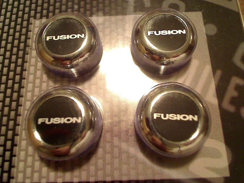 Buy Ford Fusion logo snap caps License plate screw cap covers Black in