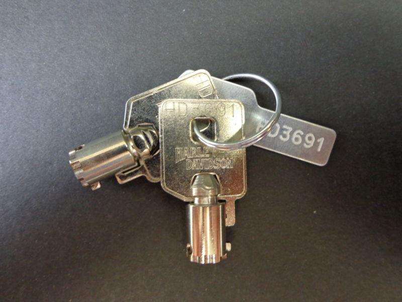 Harley Davidson Barrel Key Ignition/Fork Lock Key Set 71452-91A 3691, US $39.99, image 2