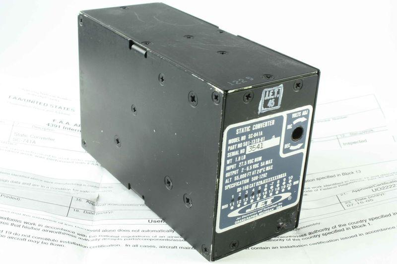 (qye) j.e.t. sc-841a static converter ** sv w/ 8130 ** p/n 501-1318-01