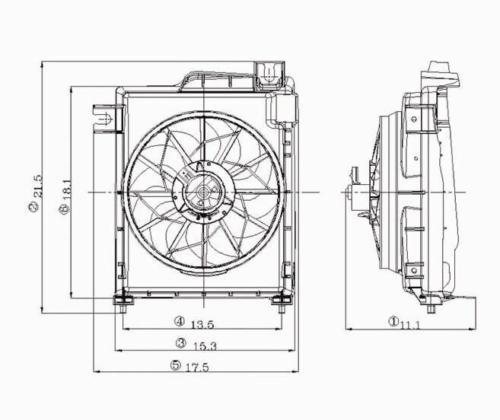 2002-2008 dodge ram 1500 v6 v8 cooling fan assembly