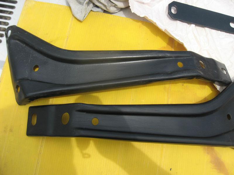 1957 chevrolet chevy  front  bumper bracket  semi black  powder coat  pair