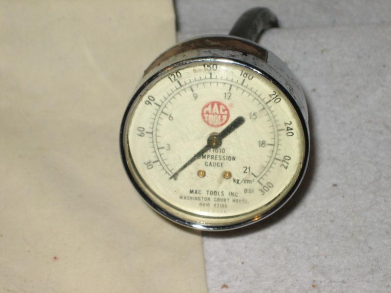Used mac tools ct1010 compression gauge 0 to 300 psi with 18" line made usa
