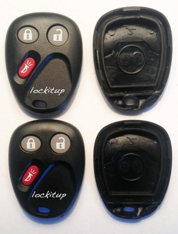 Two new 3 button chevy gm lhj011 case and pad car remote keyless entry fob