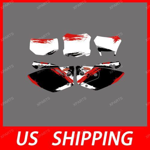 TEAM GRAPHICS BACKGROUNDS DECALS STICKERS FOR HONDA CRF250X 2004 2005 2006 2007, US $44.99, image 4