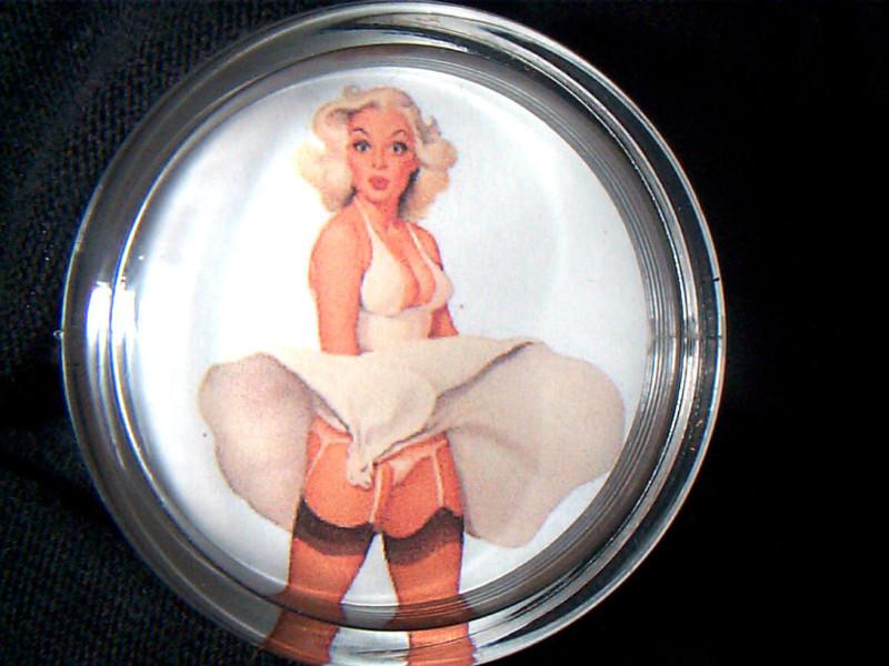 That Dress Marilyn Rat Rod STEERING WHEEL SPINNER KNOB Hot PIN UP Girl Brody nob, US $24.99, image 2