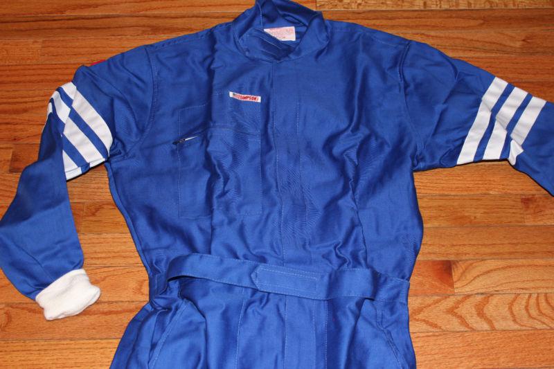 New simpson blue single layer std.6 medium/large proban racing suit - great deal