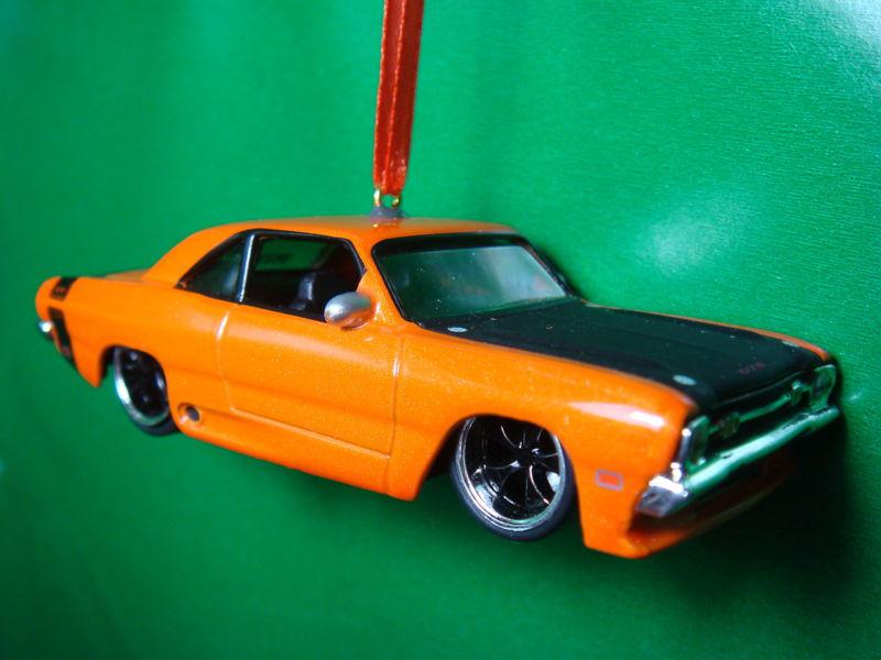 1969 '69 dodge dart gts orange christmas tree ornament