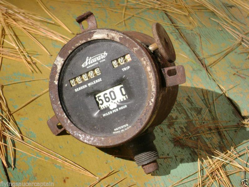 Antique stewart speedometer magnetic type 0-60 mph cpics